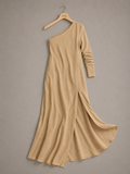 One-Shoulder Ruched Gown