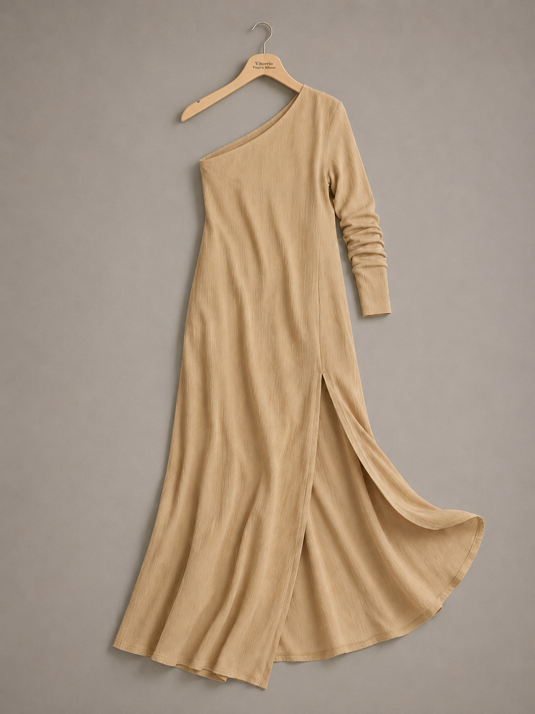 One-Shoulder Ruched Gown