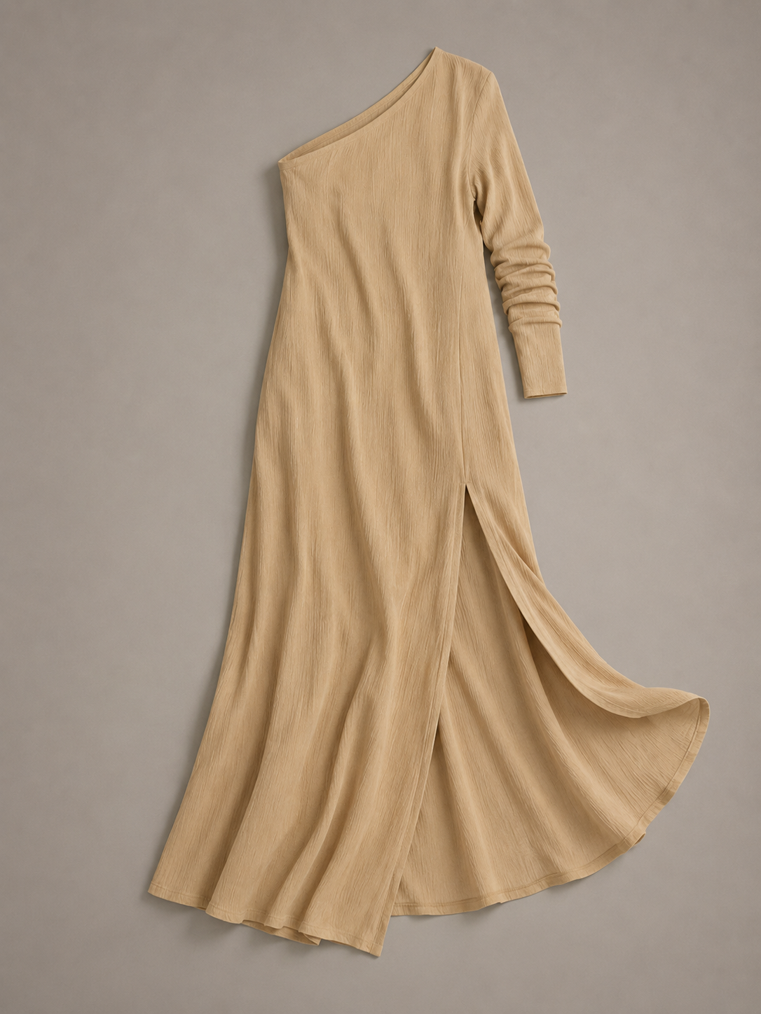 One-Shoulder Ruched Gown