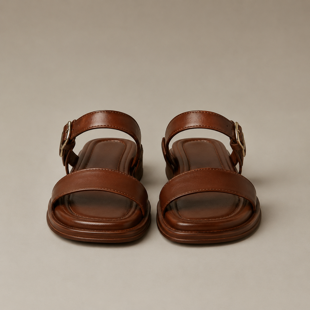 Block Heel Ankle Strap Sandal