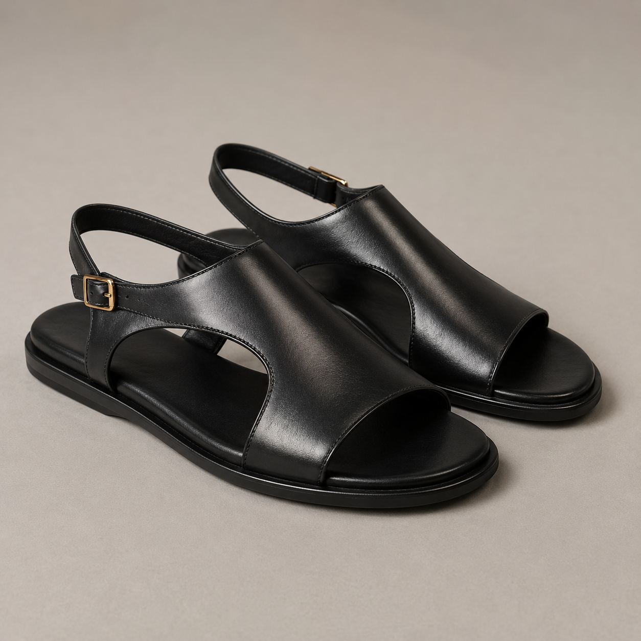 Wide Strap Platform Slide Sandal