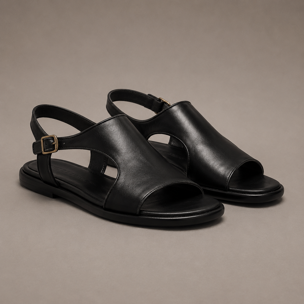 Wide Strap Platform Slide Sandal
