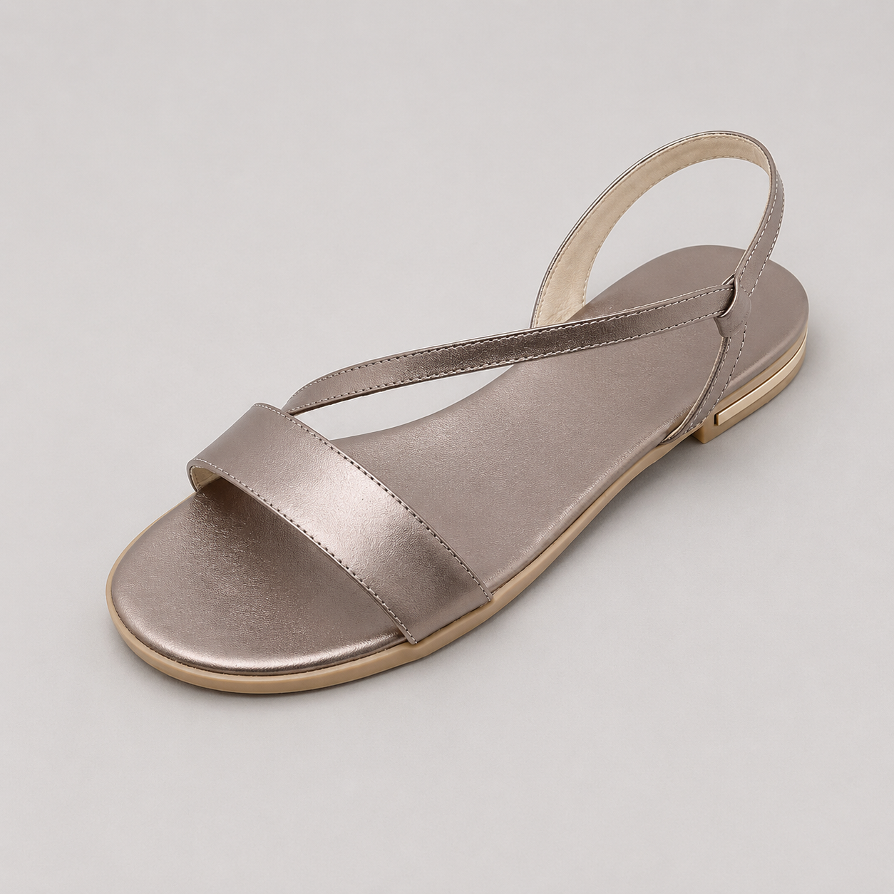 Kitten Heel Ankle Strap Mule