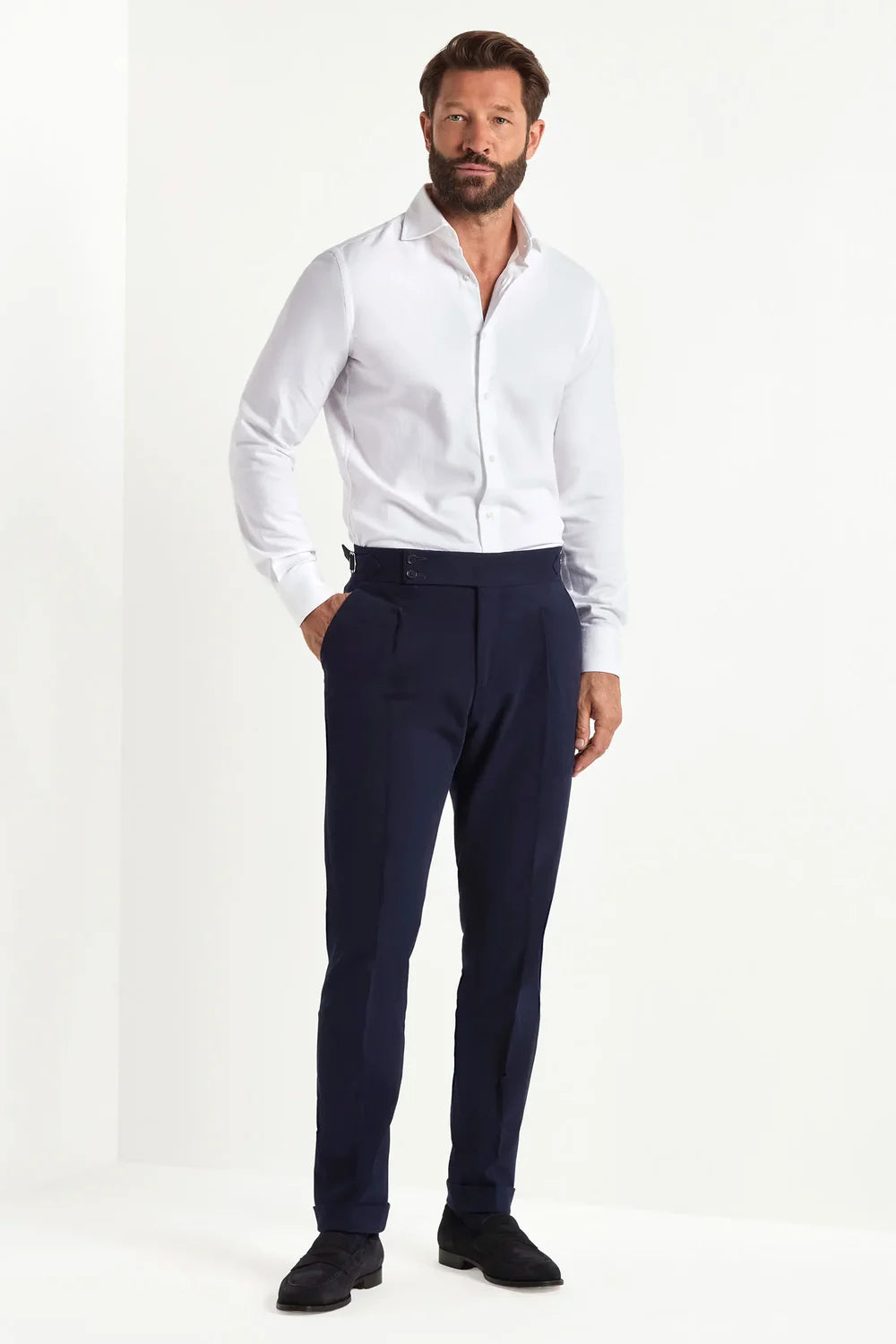 Pantaloni Soragna in cotone blu - Made in Italy