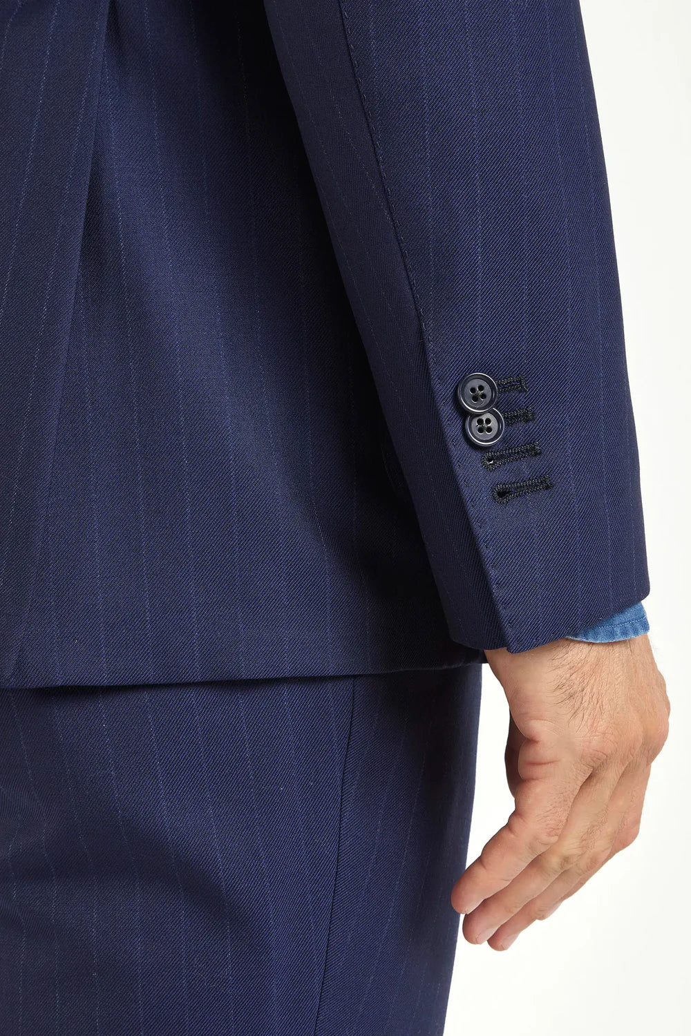 Abito doppiopetto a righe blu - Made in Italy