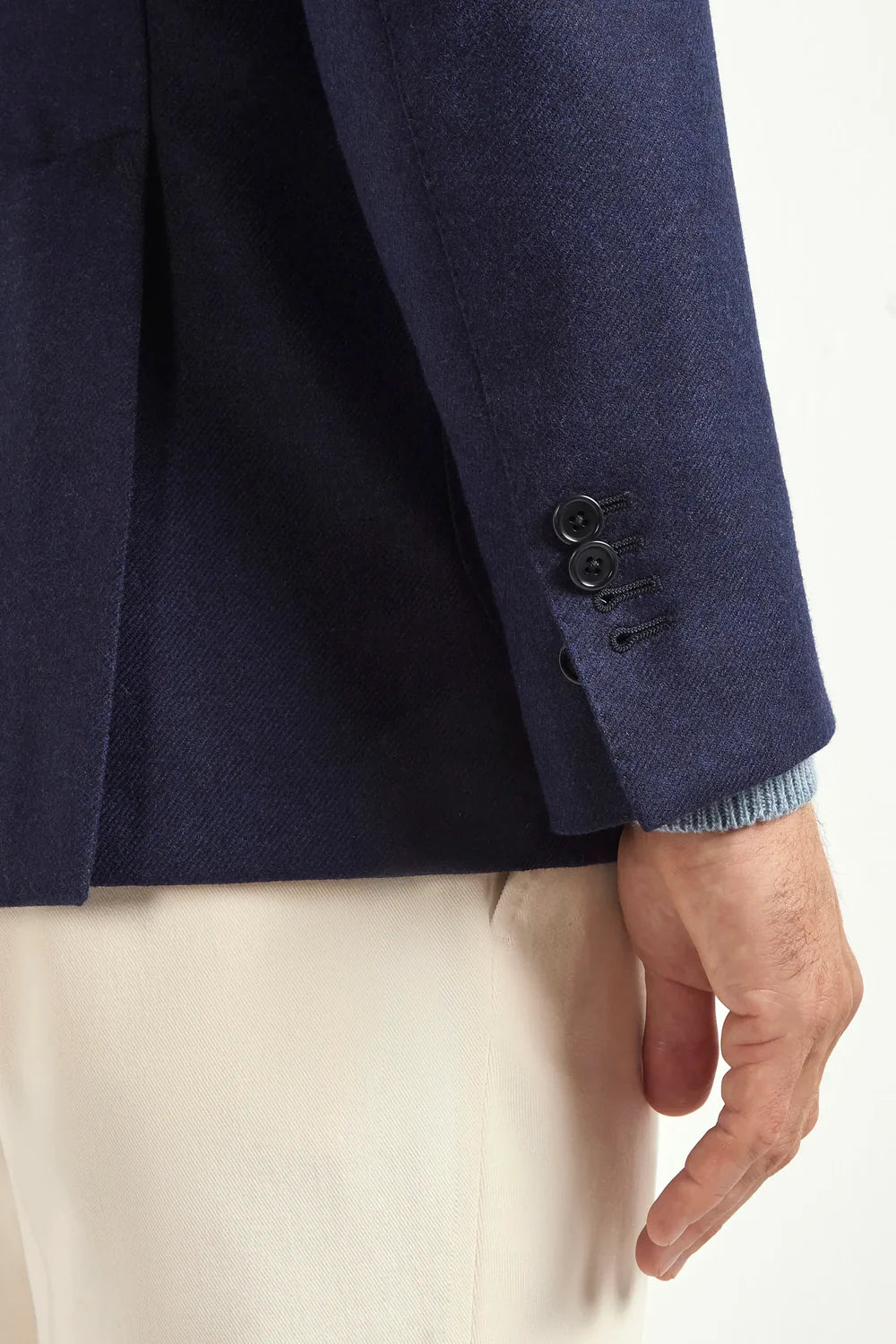 Giacca blu in lana e cashmere - Made in Italy