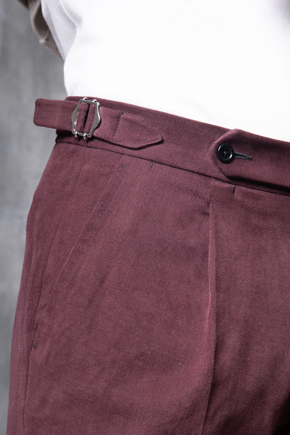 Pantaloni Biella in cotone bordeaux - Made in Italy