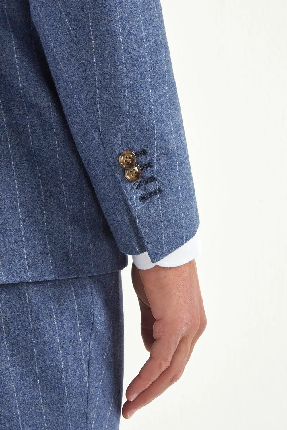 Abito a righe blu polvere - Made in Italy