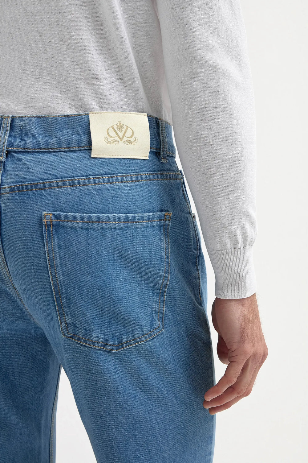 Jeans sbiancati azzurri - Cotone Candiani - Made in Italy