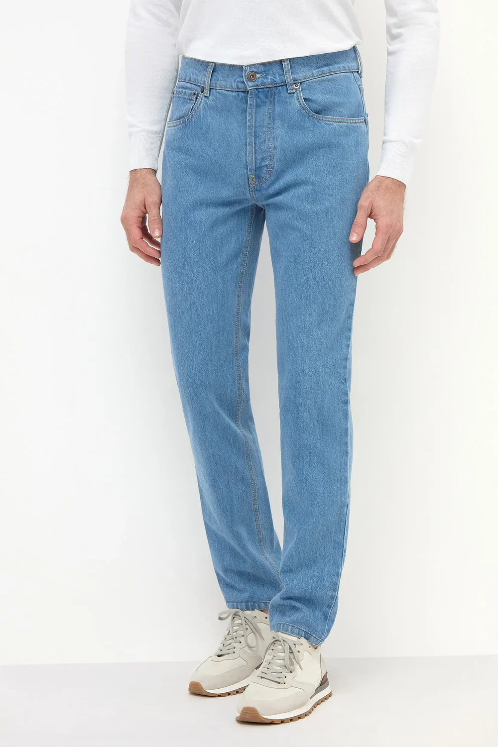 Jeans sbiancati azzurri - Cotone Candiani - Made in Italy