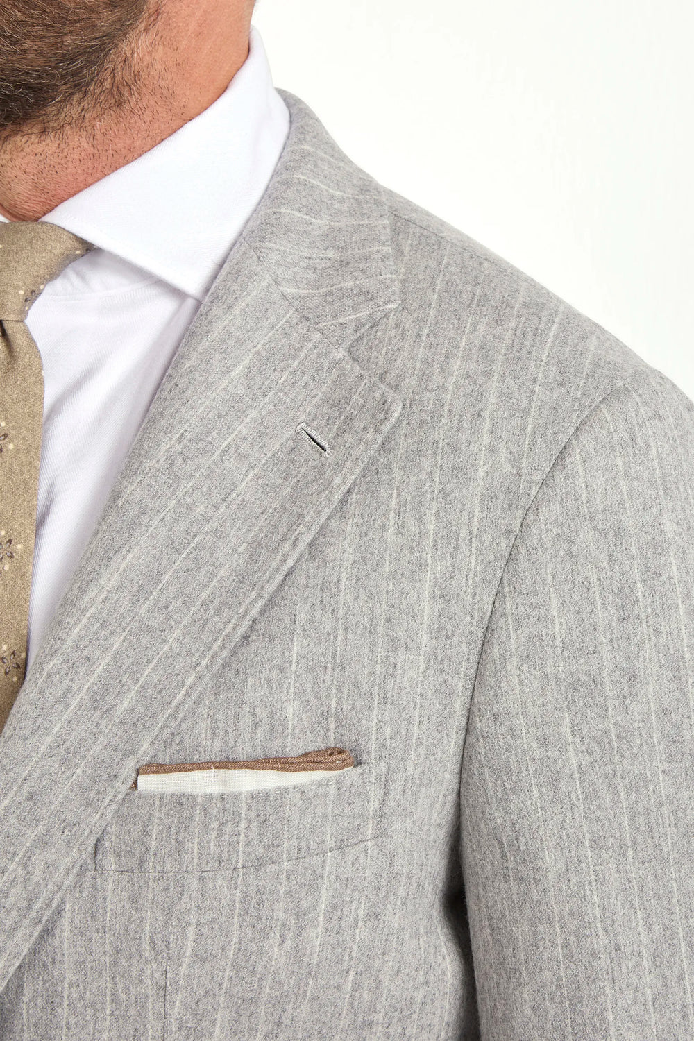 Abito grigio chiaro a righe - Made in Italy