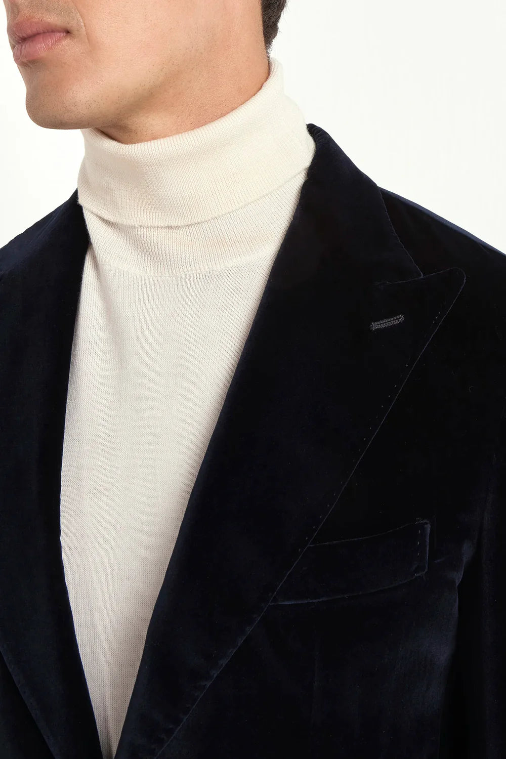 Giacca in velluto blu navy - Made in Italy