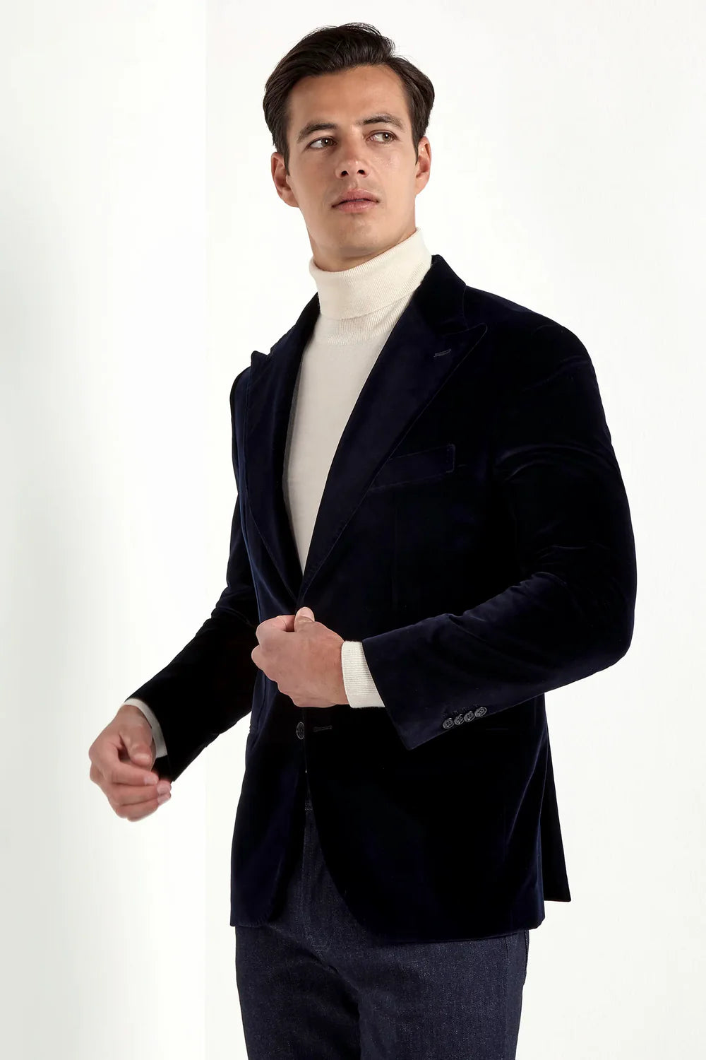 Giacca in velluto blu navy - Made in Italy